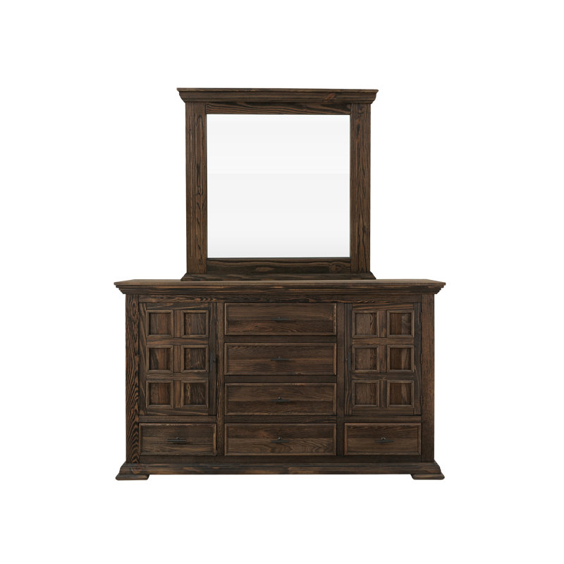 Commode 6 tiroirs et 2 portes, Brown