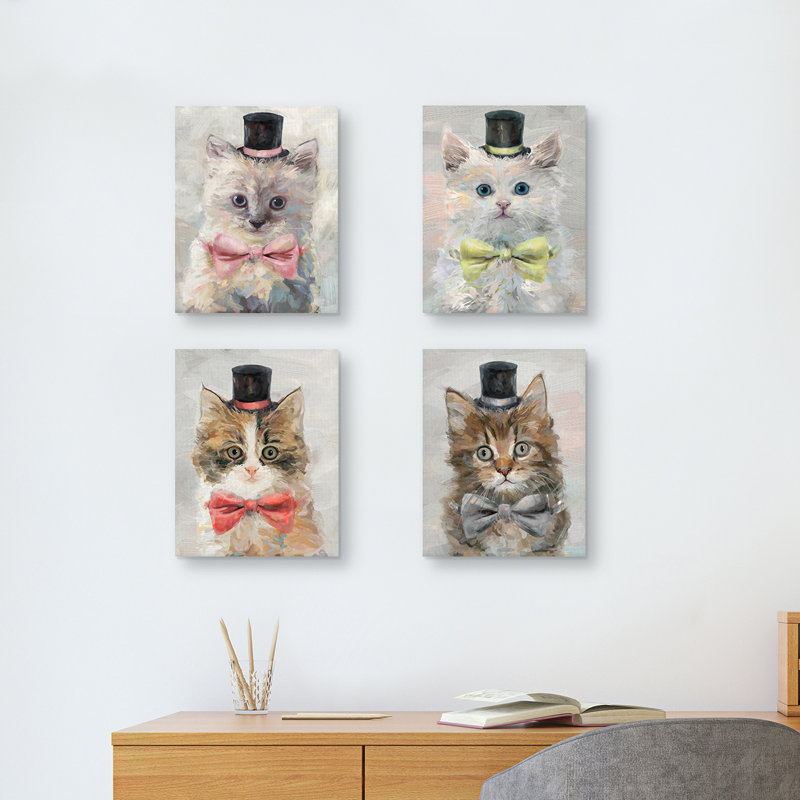 " Top Hat Cats I-IV " 4 - Pieces