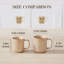 Ensemble de 4 tasses à rebord incurvé en dégradé de brun, 16 oz, deux, émaillées avec bord surélevé, grès-124946221-124946217