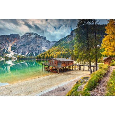 Wildhollow Spectacular Wooden Boathouse by Janoka82 - Wrapped Canvas Print
