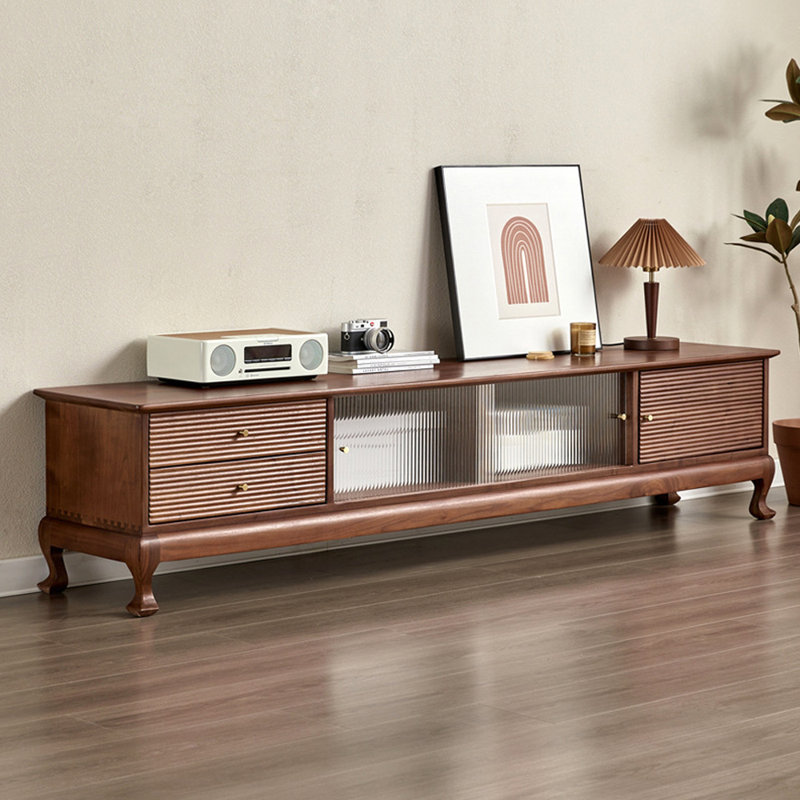 Meuble télé moderne et minimaliste avec rangement, H 17,72 po x L 94,49 po x l 16,54 po