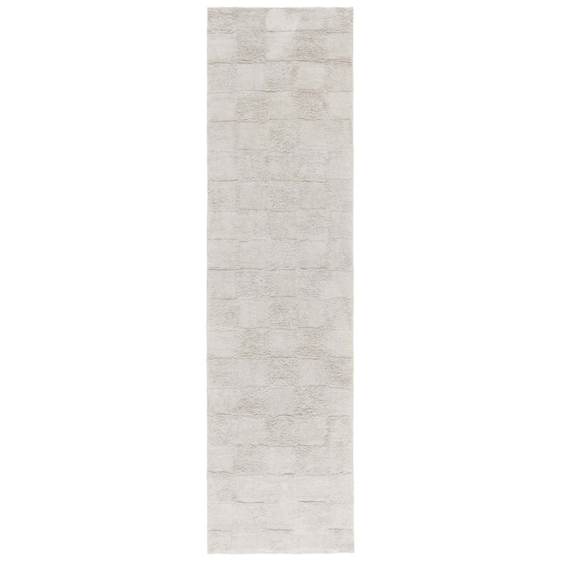Tapis de couleur unie lavé à la machine Alburtis, Tapis de couloir 2 pi 3 po x 9 pi