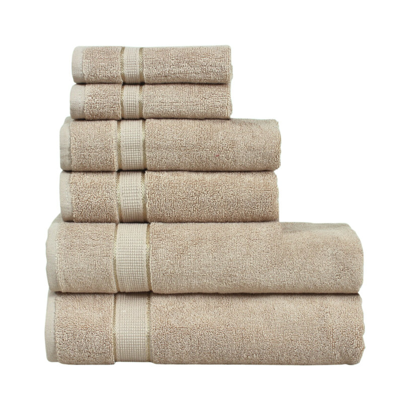 Ensemble de serviettes 6 pièces Iasos, Taupe