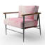 Chaise avec accoudoirs rembourrée Gold and Pink Minimal Abstract River IV-1599745459