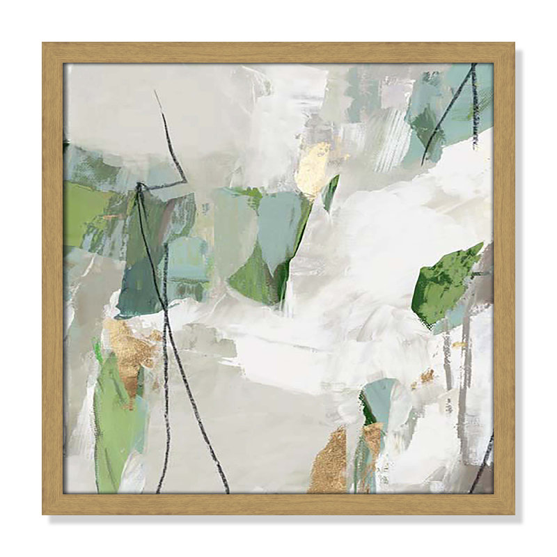 «Enchanted Emerald I» par Tom Reeves, H 17 po x l 17 po x P 1,25 po, Cadre naturel mince
