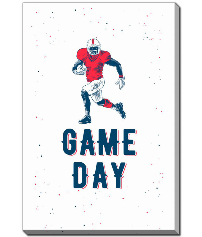 Art mural sur toile Football Collection 1, Sans cadre, H 28 po x l 22 po x P 1,5 po
