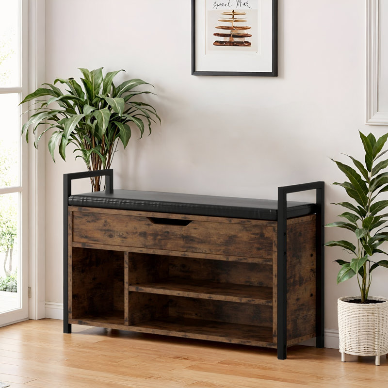 Banc de rangement pour chaussures Lookebill, H 24,4 po x l 39,4 po x P 11,8 po
