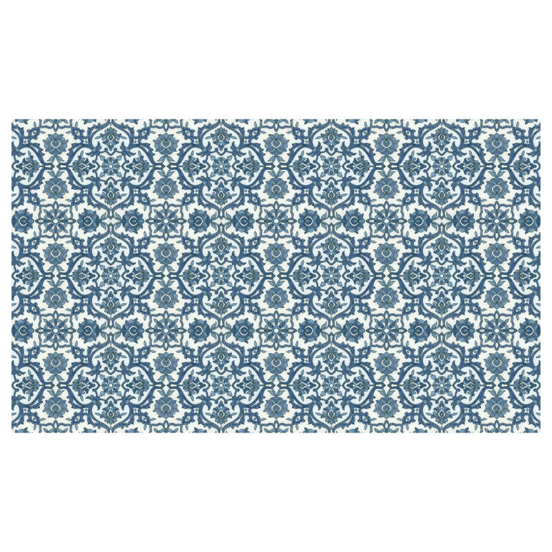 Tapis de cuisine à profil bas Un-Rug Damascus par Matterly, Rectangle 3 pi x 5 pi