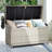 200 Gallons Water Resistant Wicker Deck Box with Wheels in Gray