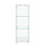 Vitrine 47,64 po x l 16,6 po x l 14,28 po en verre blanc, 1 porte et 3 tablettes, lumières DEL avec télécommande, convient au décor du centre commercial-121071795