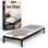 Sommier à sommier simple taille TG, base en bois de 2 pouces - silencieux et silencieux, 2 pièces sous sommier avec support de matelas, entièrement assemblé, blanc