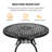 Round Outdoor Dining Table Umbrella Hole , 48.23 " W 48.23 " D-1465406006