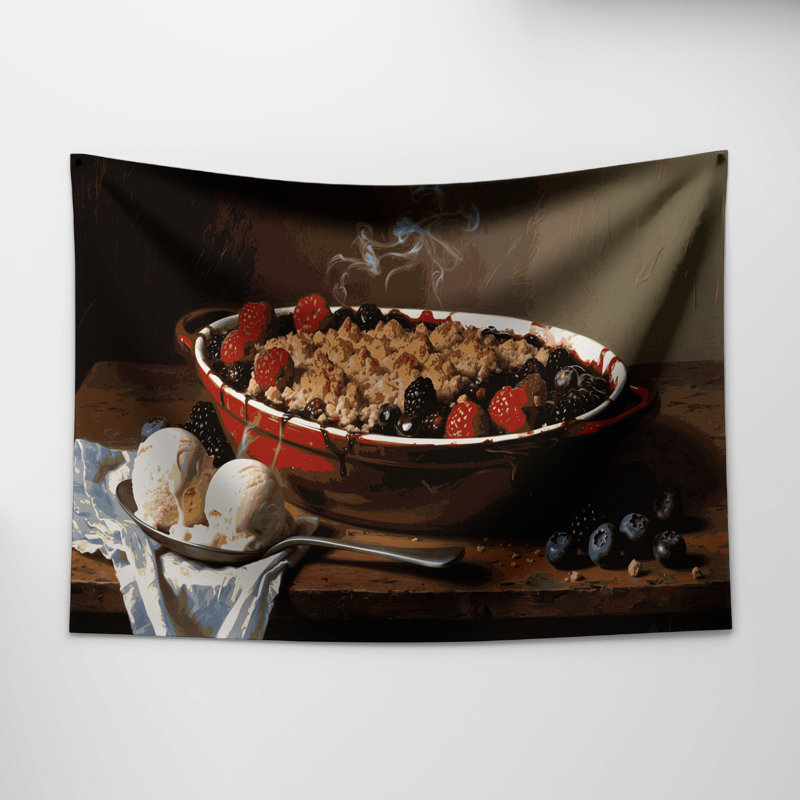 Tapisserie murale Desserts Berry crumble, 51 po x 60 po