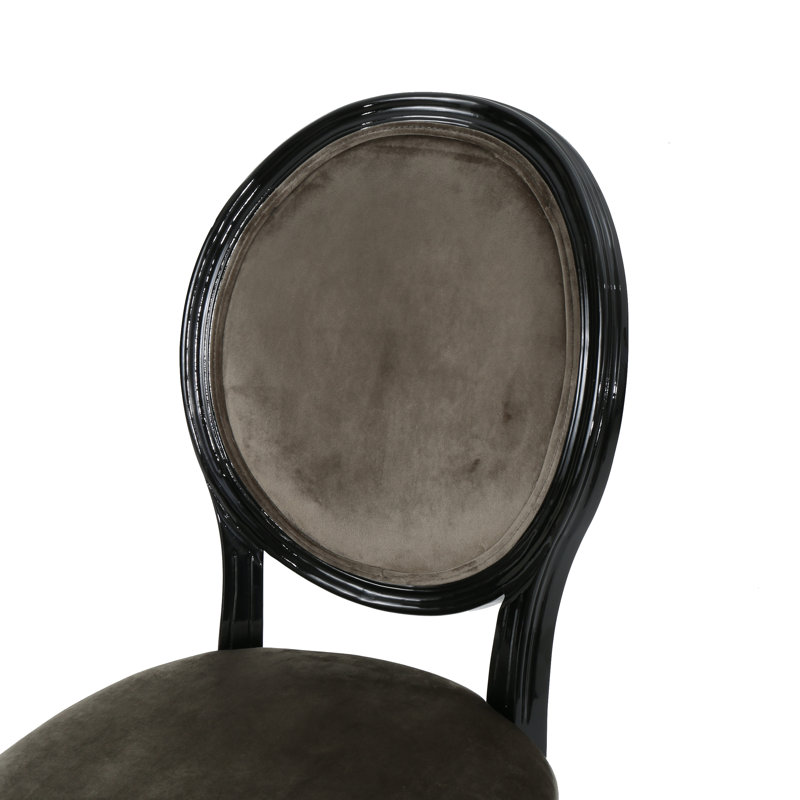 Jamar 19.25'' H Upholstered Side Chair, Gray/Black