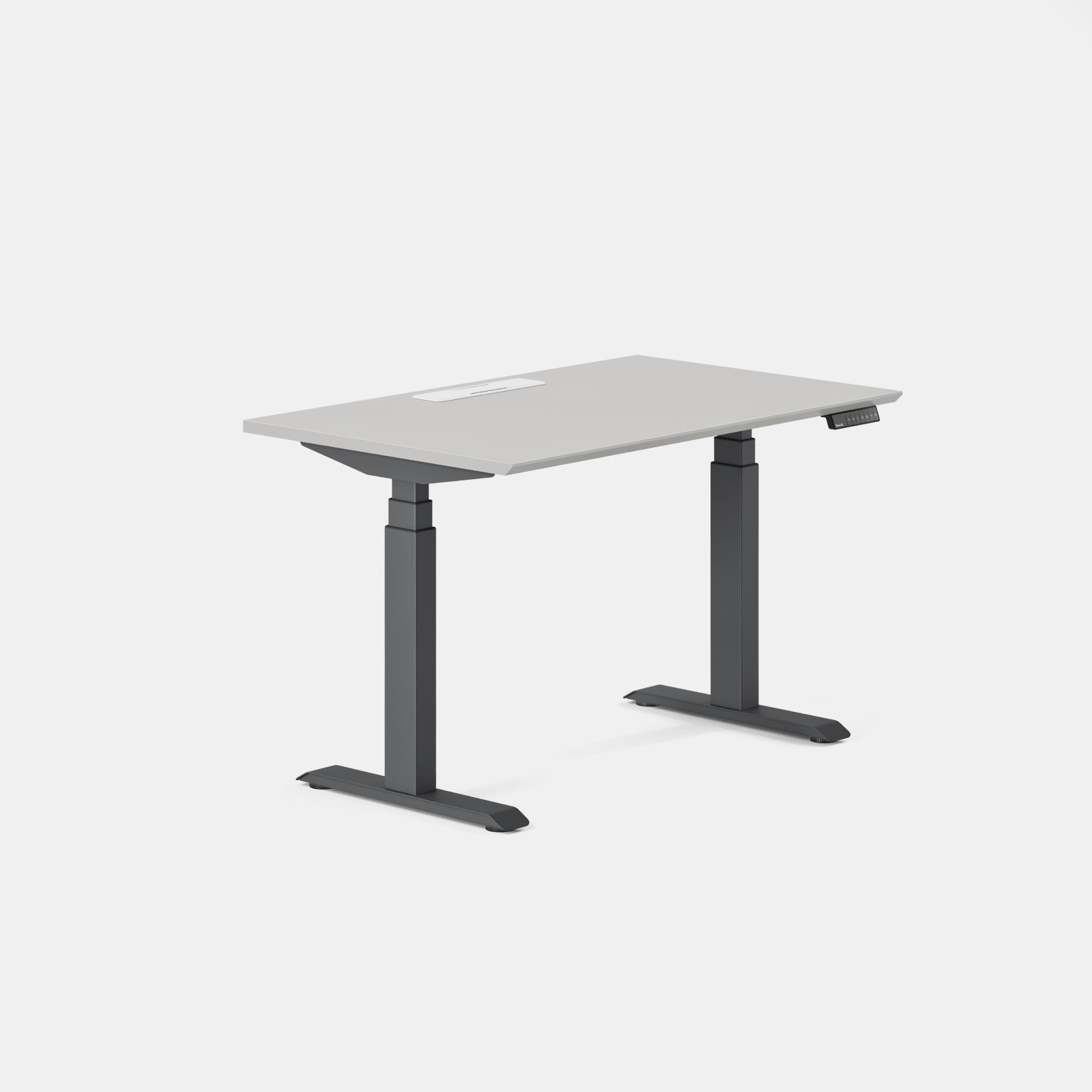 Standing Desk, Charcoal, Fog, 52" H x 48" W x 30" D