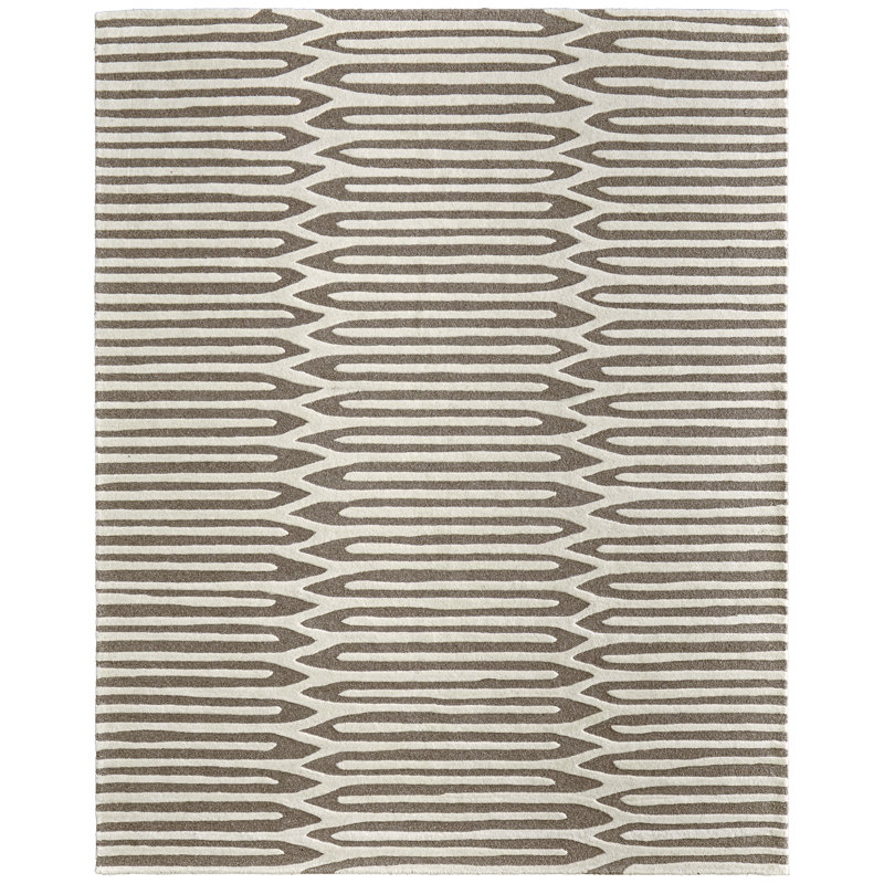 Kimball Transitional Abstract Taupe Area Rug, Rectangle 3'6" x 5'6"