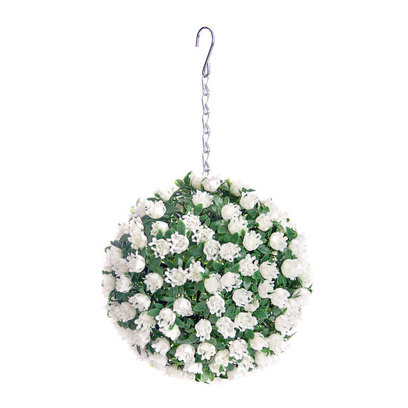 Faux Plant, 23cm H x 23cm W x 23cm D, White