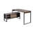 Draylen L-Shaped Metal Base Credenza Desk-631485296