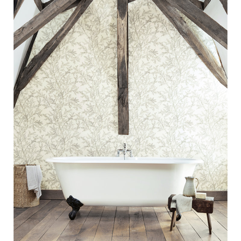 Farthing Wood 10.05m x 52cm Wallpaper Roll, Neutral