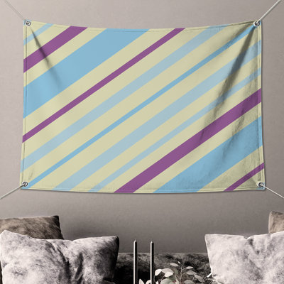 Tapisserie murale Diagonal Pastel Stripes