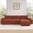 110.7" Upholstered L-Shaped Boneless Sectional With Ottoman-1817936870