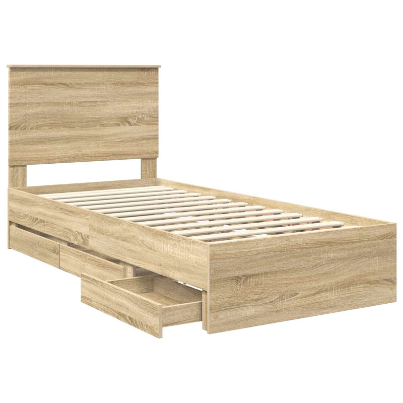 Bed Frame, Small Single (2'6), Sonoma Oak