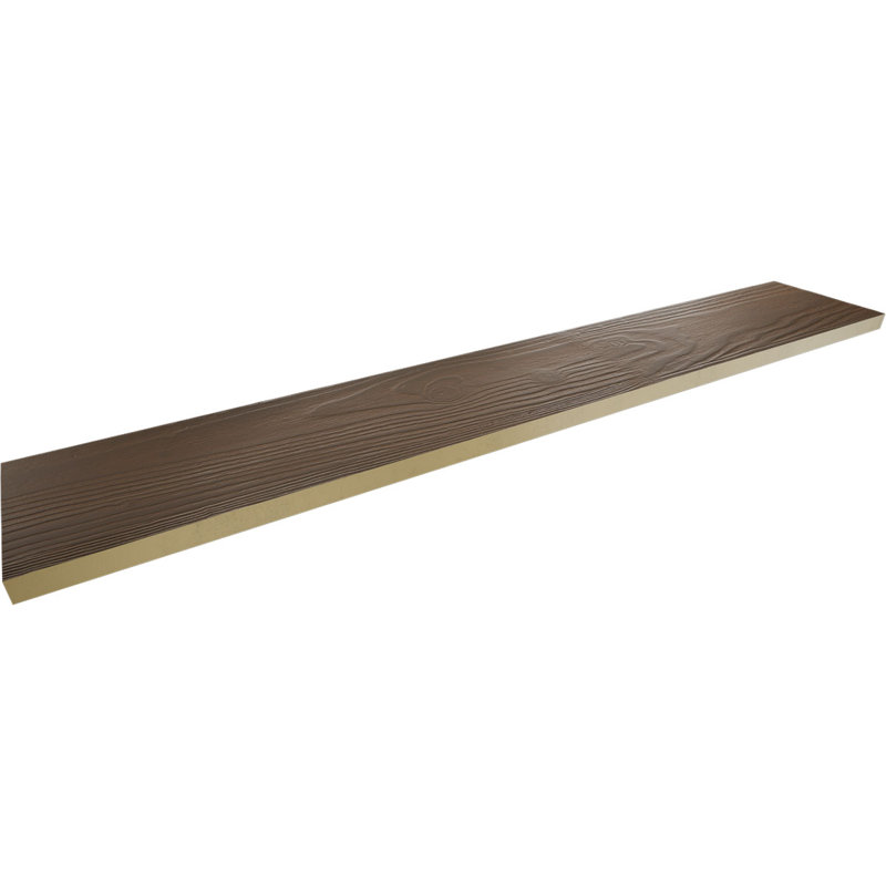 Sandblasted Endurathane Faux Wood Beam Plank, 6" H x 96" W x 1" D, Cedar Bark