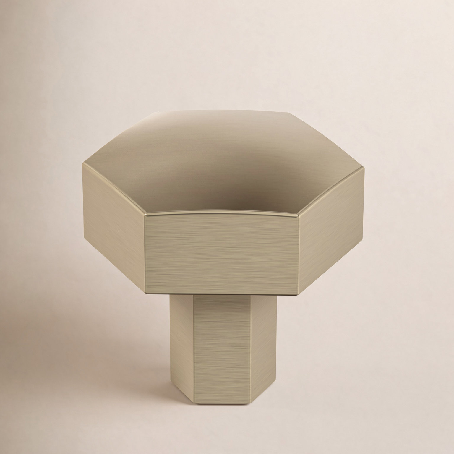 Caliber Geometric Cabinet Knob, Golden Champagne