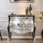 Commode décorative en feuille d'argent peinte à la main-102535205
