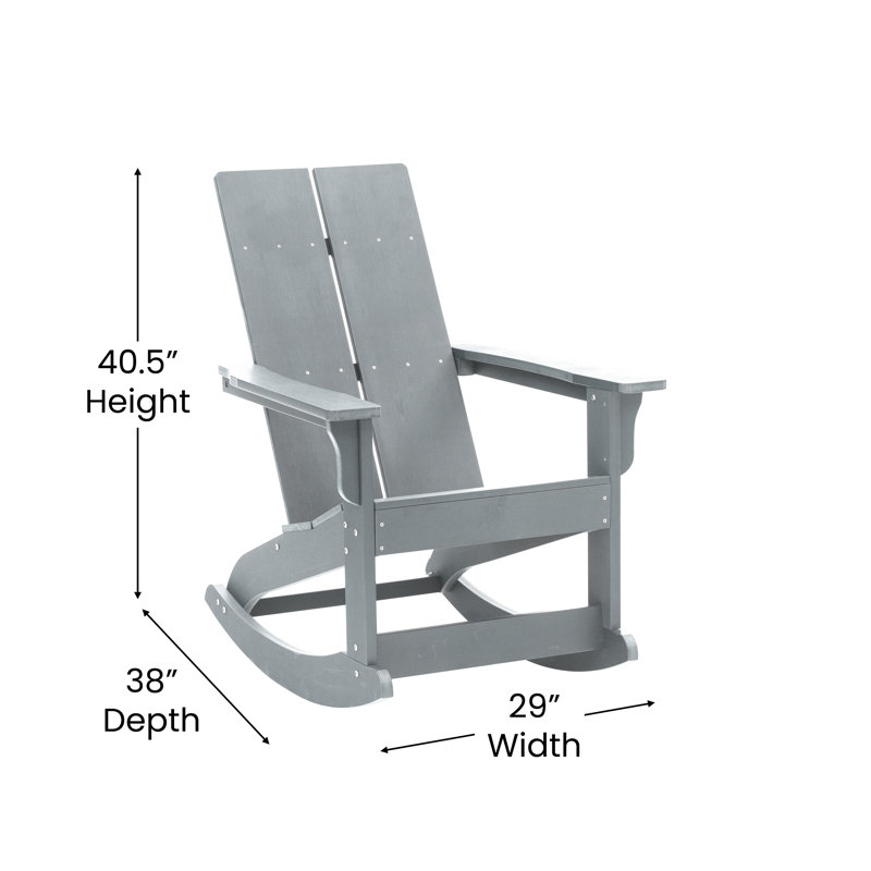 Plastic / Acrylic Rocking Chair, Grey