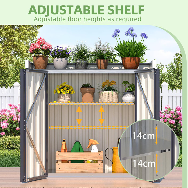 Metal Garden Storage Box Cabinet