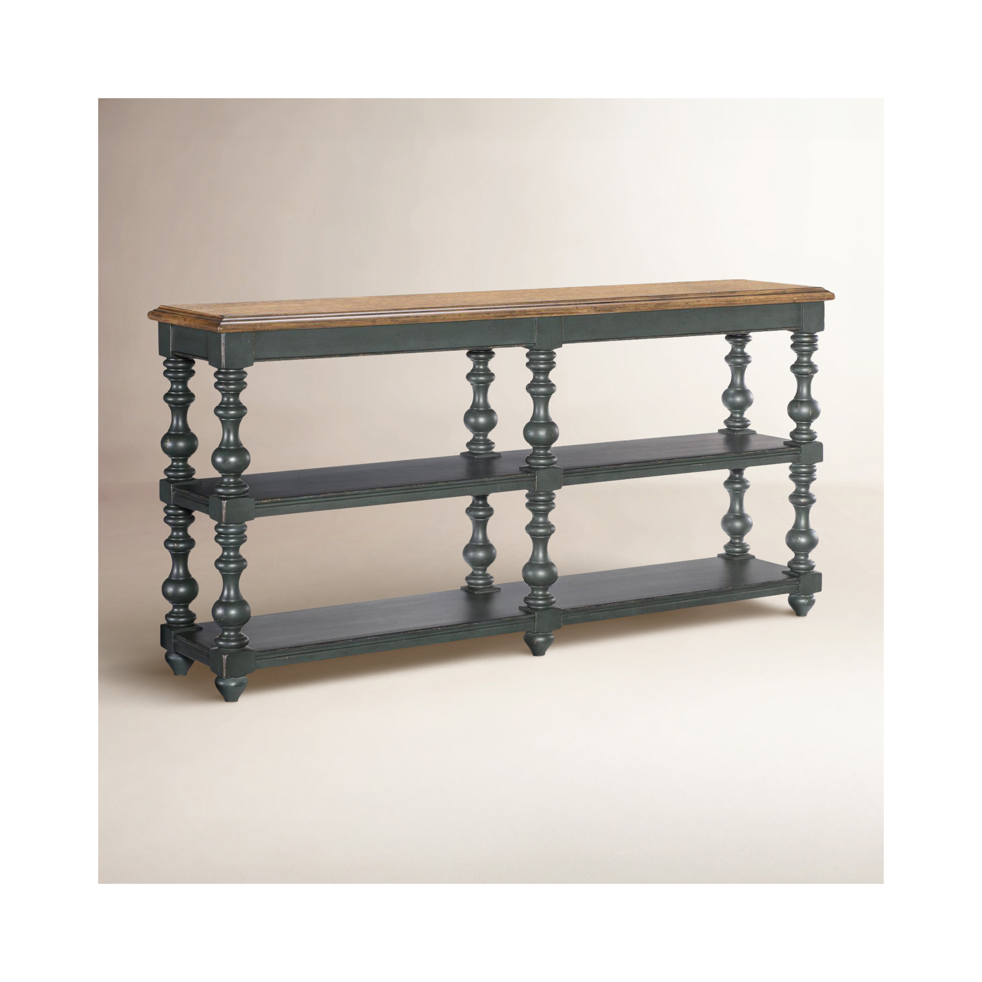 Country Living Bobbin Console Table, Green