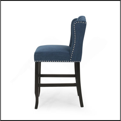 Tabouret de comptoir contemporain capitonné à oreilles 27 pouces, ensemble de 2