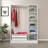 Modern Wardrobe with 100% Melamine Coated Particle Board, White & Black, 53.1 x 74.8 x 20.5 inches | Durable & Stylish Design, Perfect for Organizing Clothes & Accessories, Ideal for Contemporary Bedrooms-1955914445