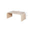 Table basse Farmhouse Vintage avec un design Art déco incurvé et un assemblage facile