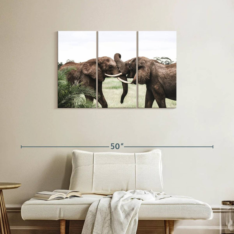 Playing Elephants, 24" H x 38" W