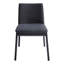 Ensemble de deux chaises d'appoint en tissu gris anthracite et noir-539729808-539729809