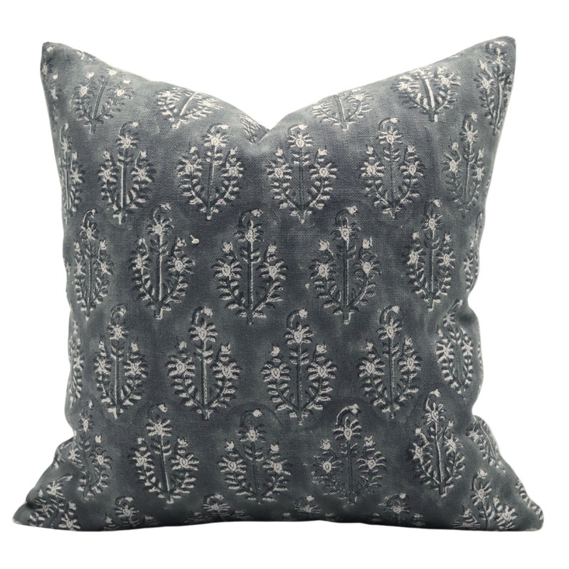 Housses de coussin en lin épaisses fabriquées à la main Fab divine (Neel Gagan, noir), H 18 po x l 18 po, Carré