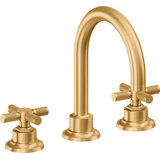 Descanso 8" Widespread Lavatory Faucet with Cross Knurled Handle and ZeroDrain