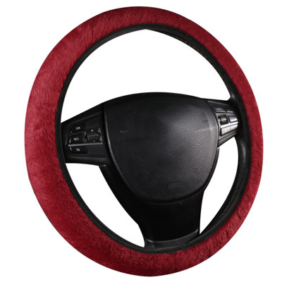 Steering Wheel Covers Elastic Stretch Steering Wheel Cover With Soft Warm Non-Slip Car Decoration Car Wheel Protector Universal Fits 14-15 Inches