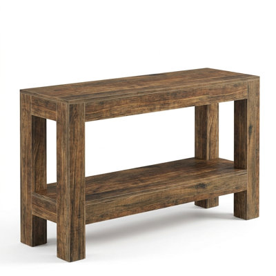 Tribesigns Farmhouse 2-Tier Wood Console Table