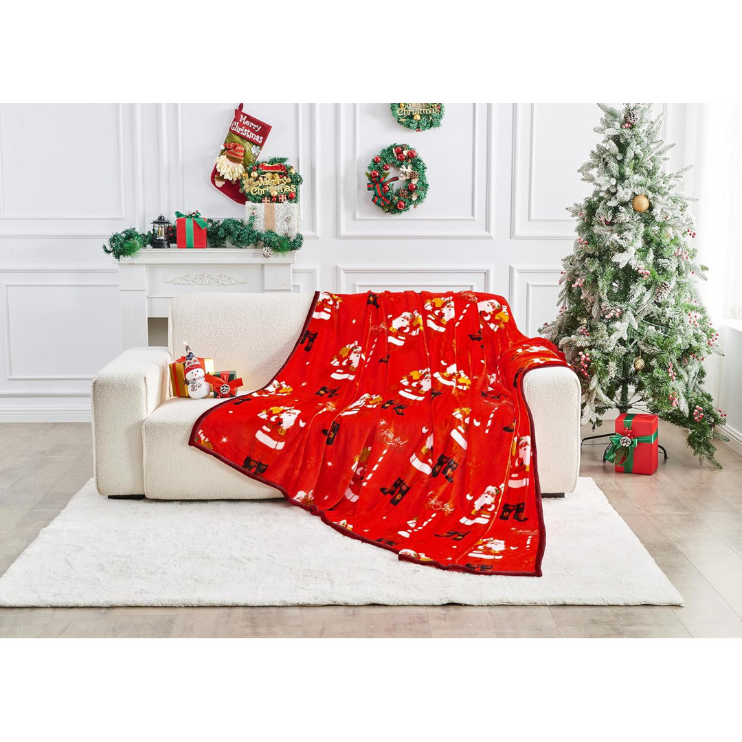 XMAS FLANNEL SHERPA THROW GAME ON 200X240 MULTI