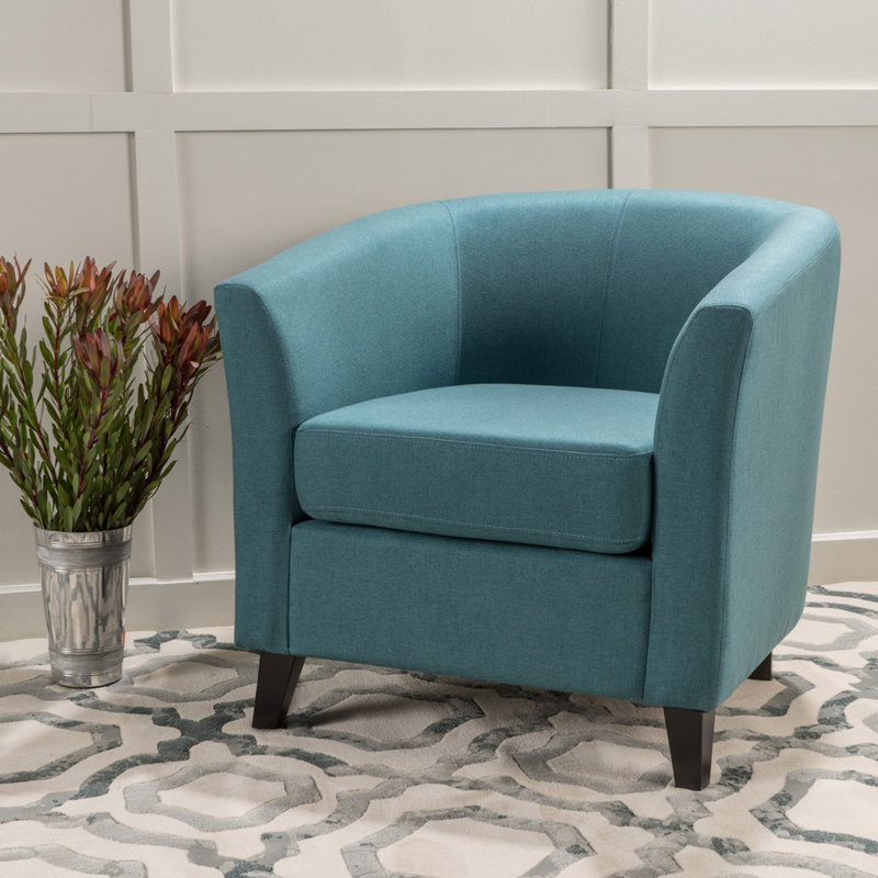 Fauteuil club, Tissu sarcelle