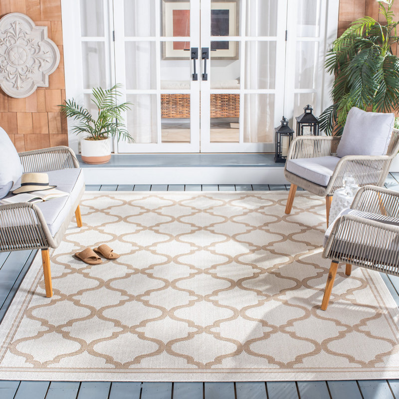 Murielle Performance Machine Washable Geometric Indoor/Outdoor Area Rug, Rectangle 5'3" x 7'6"