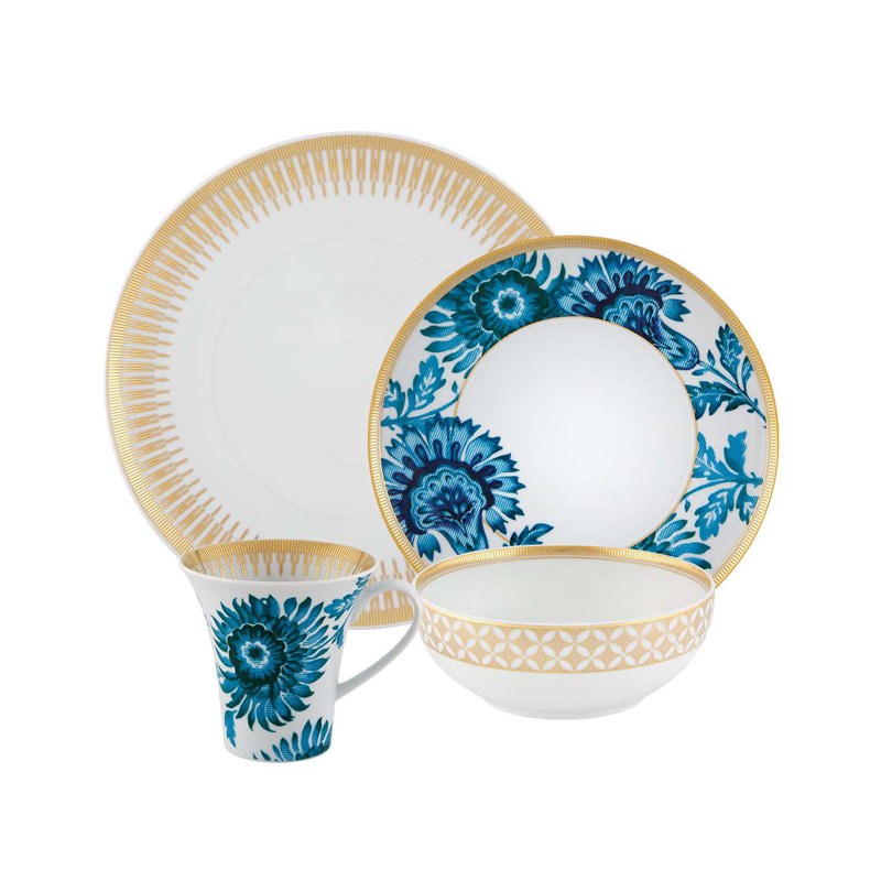Gold Exotic Porcelain Salad/Dessert Plate