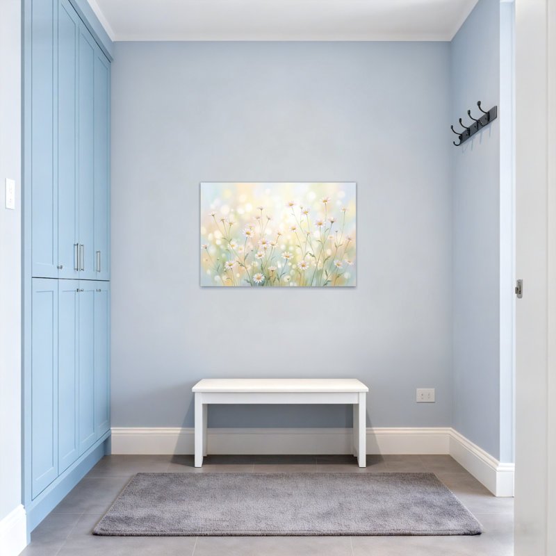 Plantes et fleurs sur fond doux, H 16 po x l 24 po
