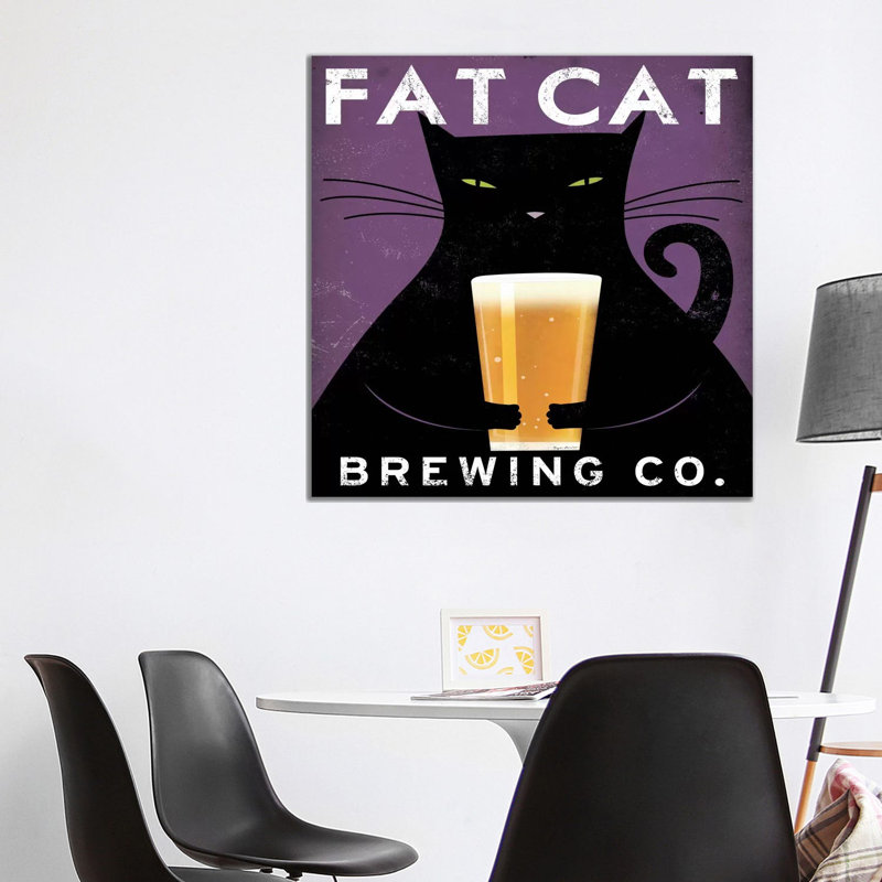 Fat Cat Brewing Co. by Ryan Fowler - Wrapped Canvas Painting, 93.98 cm H x 93.98 cm W x 3.175 cm D