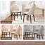Chaise rembourrée moderne en tissu compact avec pieds en bois massif, dossier ergonomique incurvé, assemblage facile-1614973329