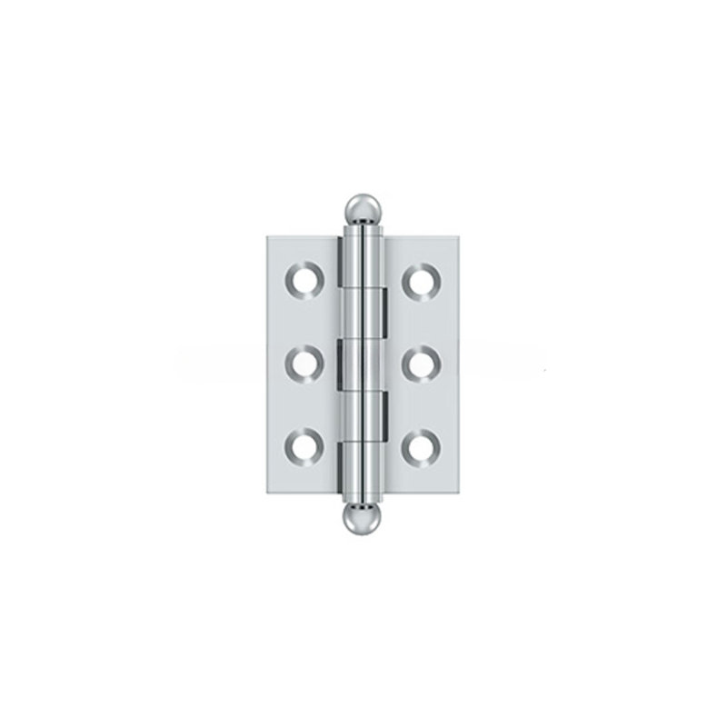 10'' x 10'' Solid Brass Traditional Hinge, Polished Chrome, 2" H x 1.5" W
