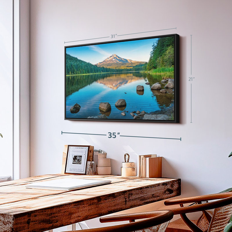 Jeffers Relaxing Trillium Lake Canvas Print, 21" H x 31" W